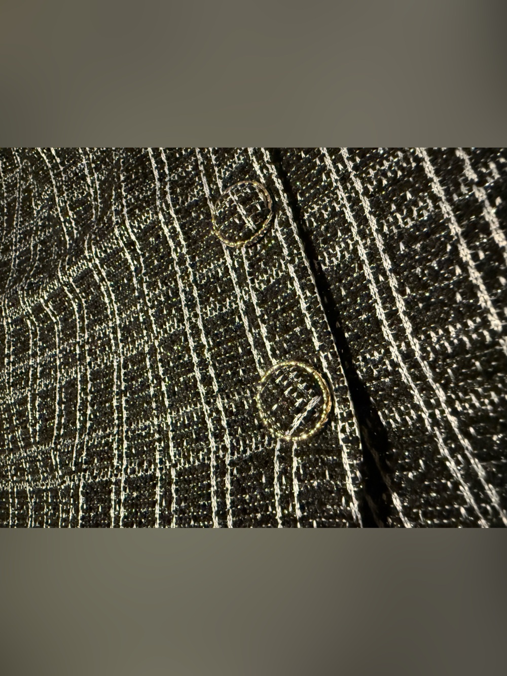 torrid Black & White Plaid Tweed Mini Skort with Side Buttons - Picture 9 of 12